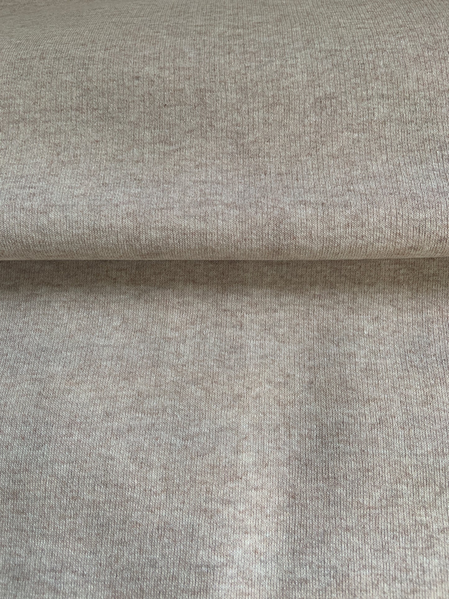 Cotton Poly Sweatshirting Recycled Fabric - Oatmeal