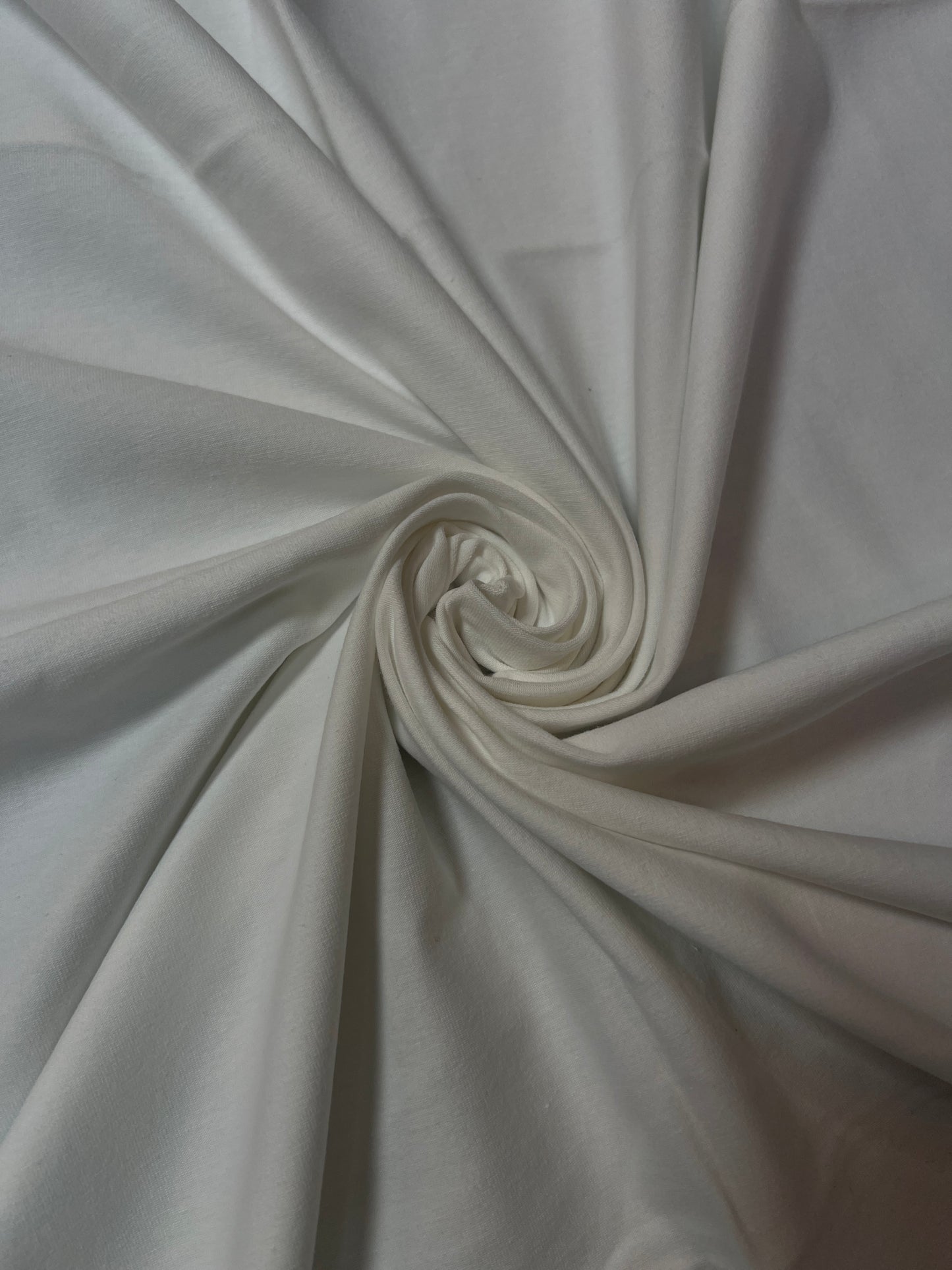 Cotton Elastane Soft Stretch Single Jersey Fabric - White