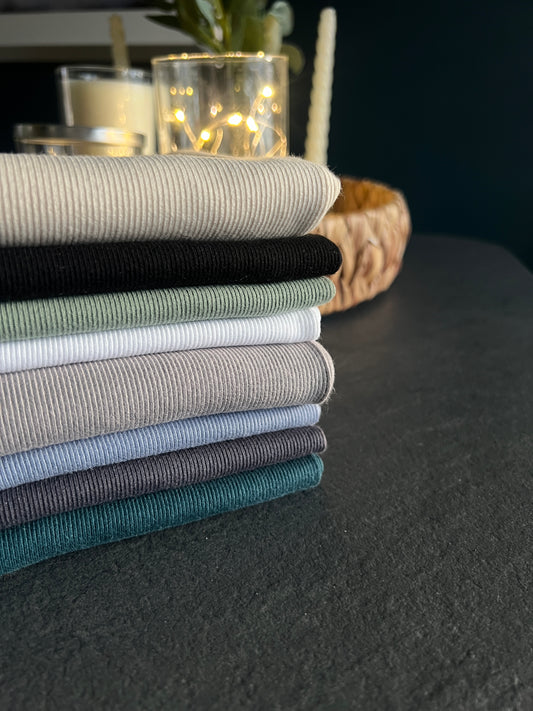 Cotton Ribbed Knit Fabric 2 x 1