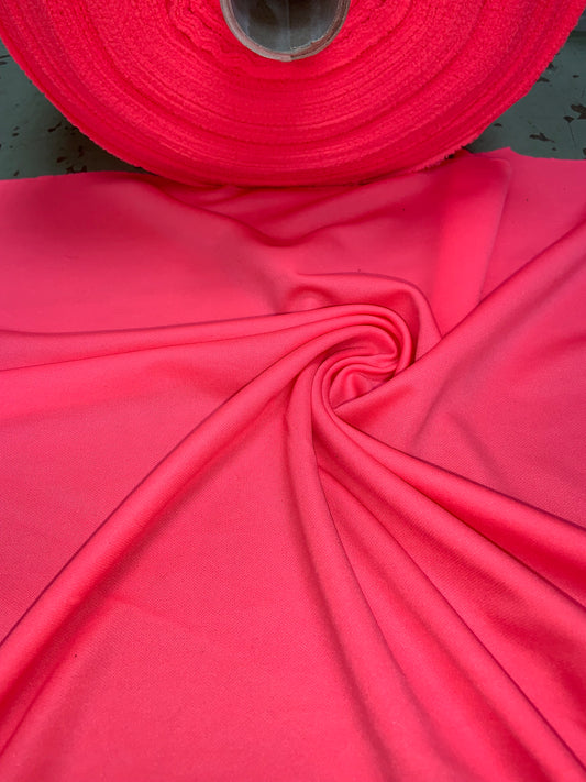 Lightweight Polyester Jersey Fabric - Flo Pink