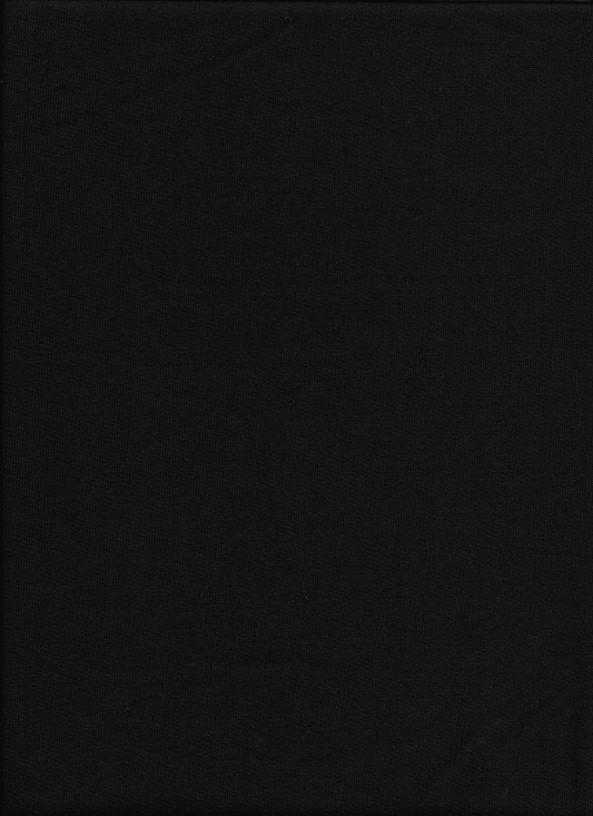 Fabric - 6300 - Black 100% Polyester Loopback Sweatshirt