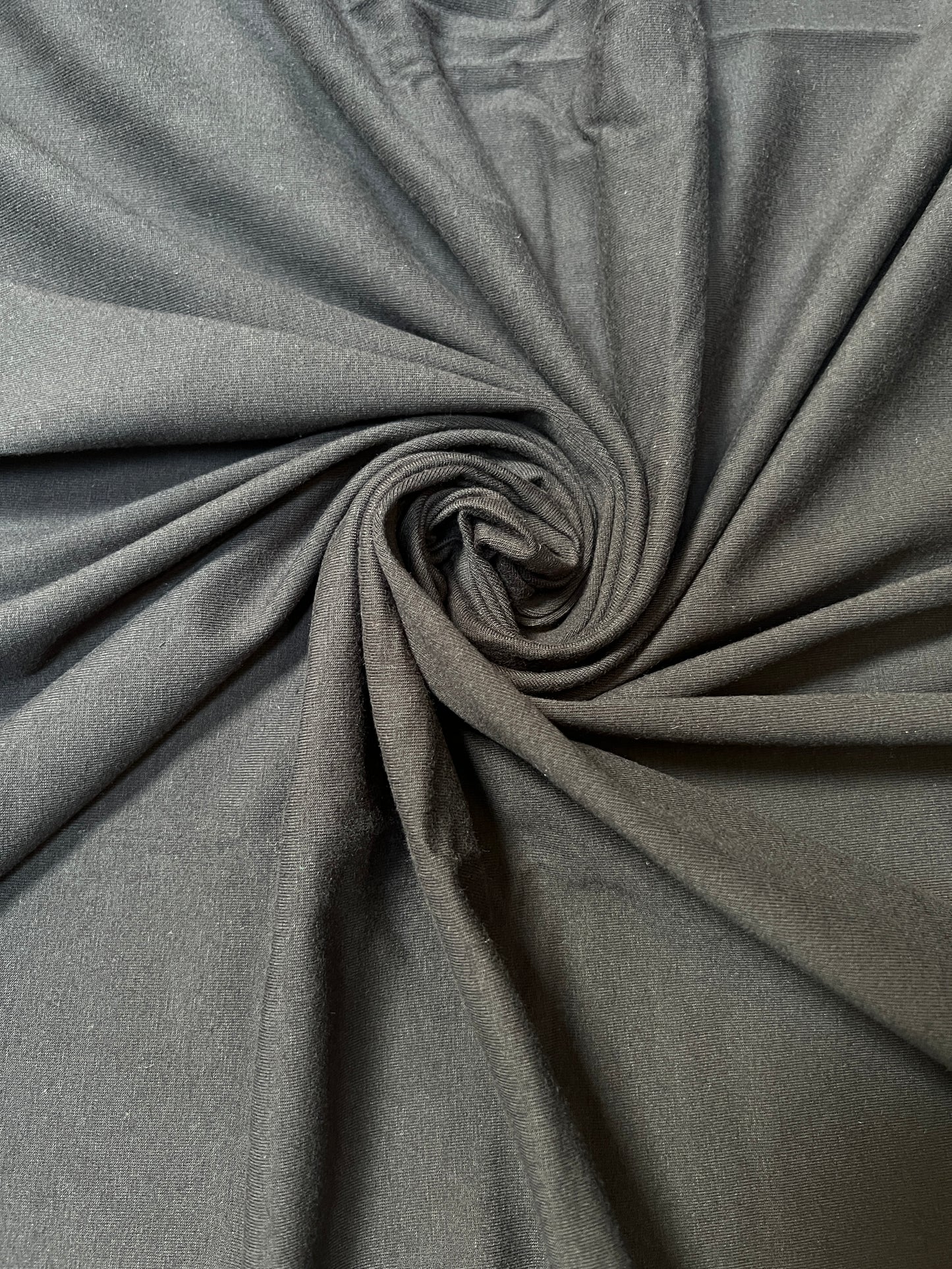 Cotton Elastane Soft Stretch Single Jersey Fabric - Black