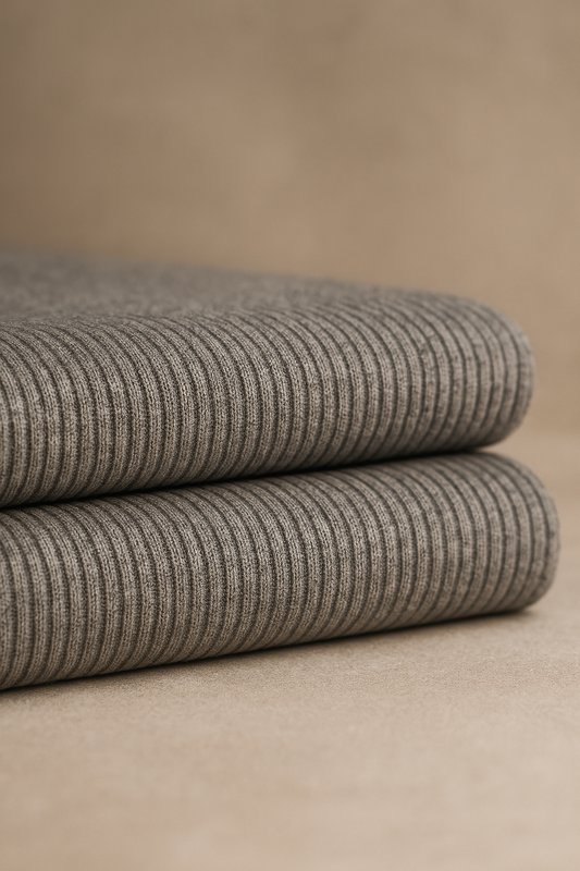 Chunky Cotton Fat Knit Ribbing 2 x 2 Fabric - 5 Colours