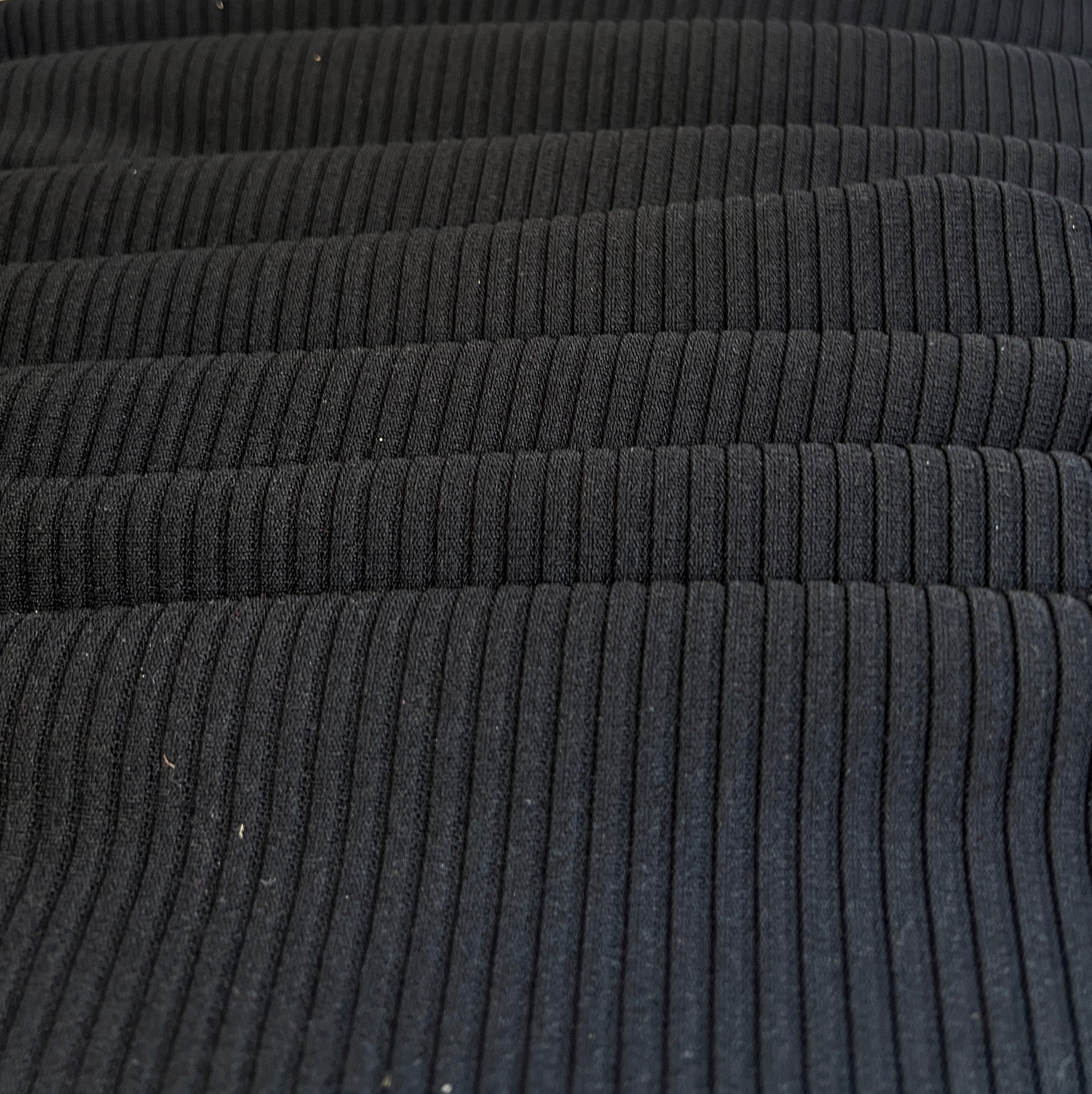 Chunky Fat Knit Ottoman Rib - Black