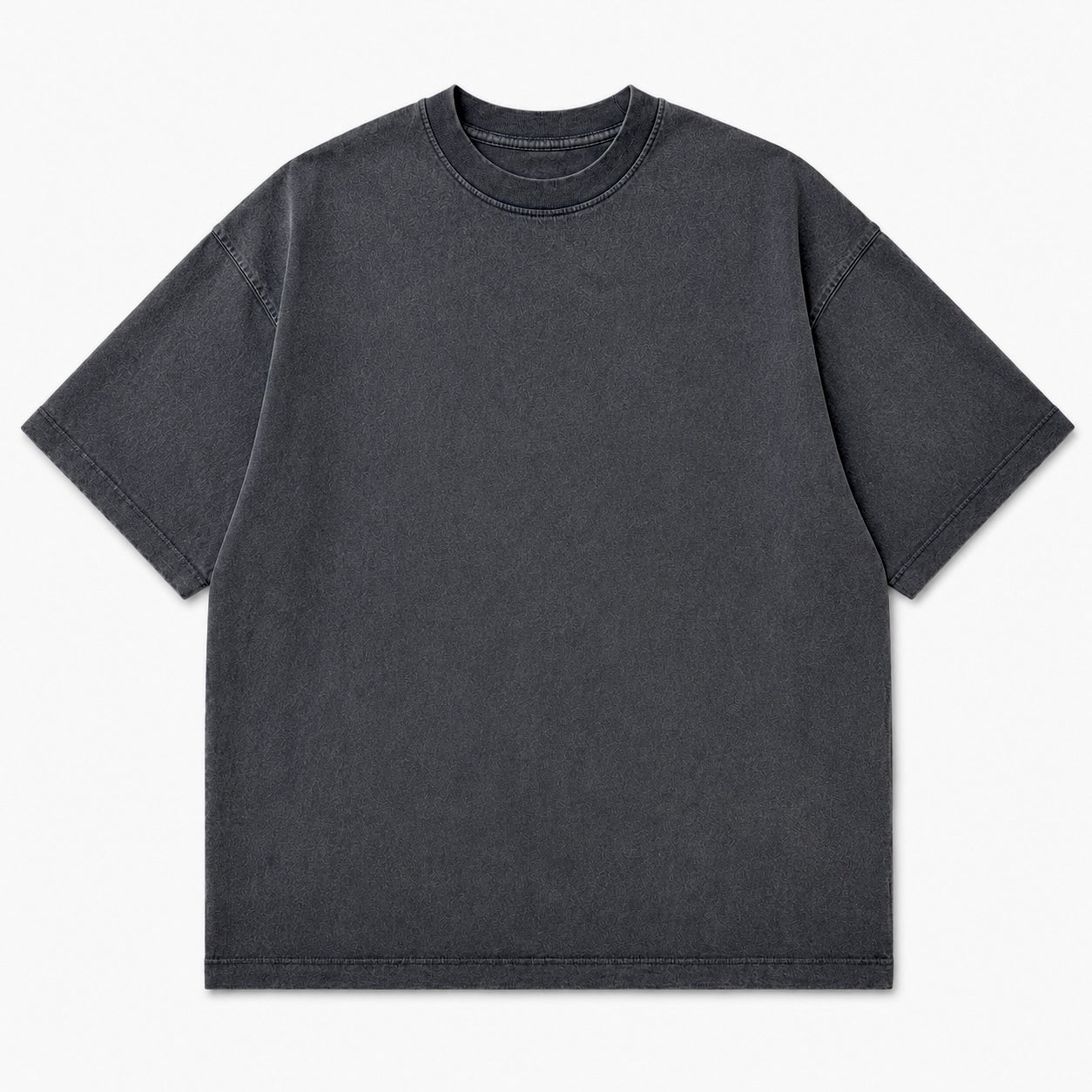 Boxy Cropped T-shirt - Vintage Washed Black