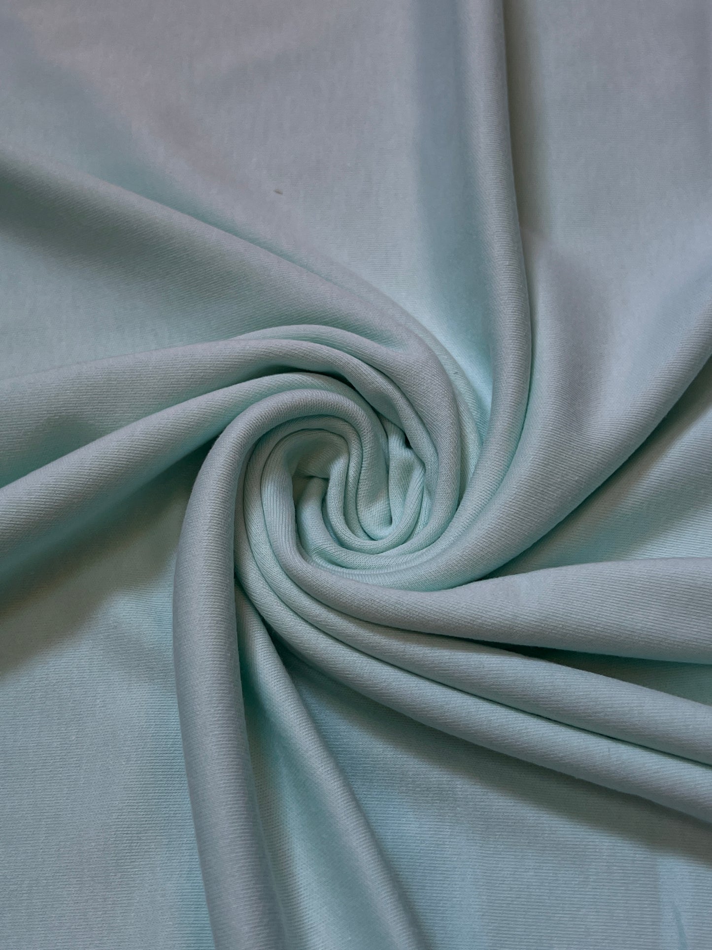 100% Cotton Knit Interlock Fabric - Aqua