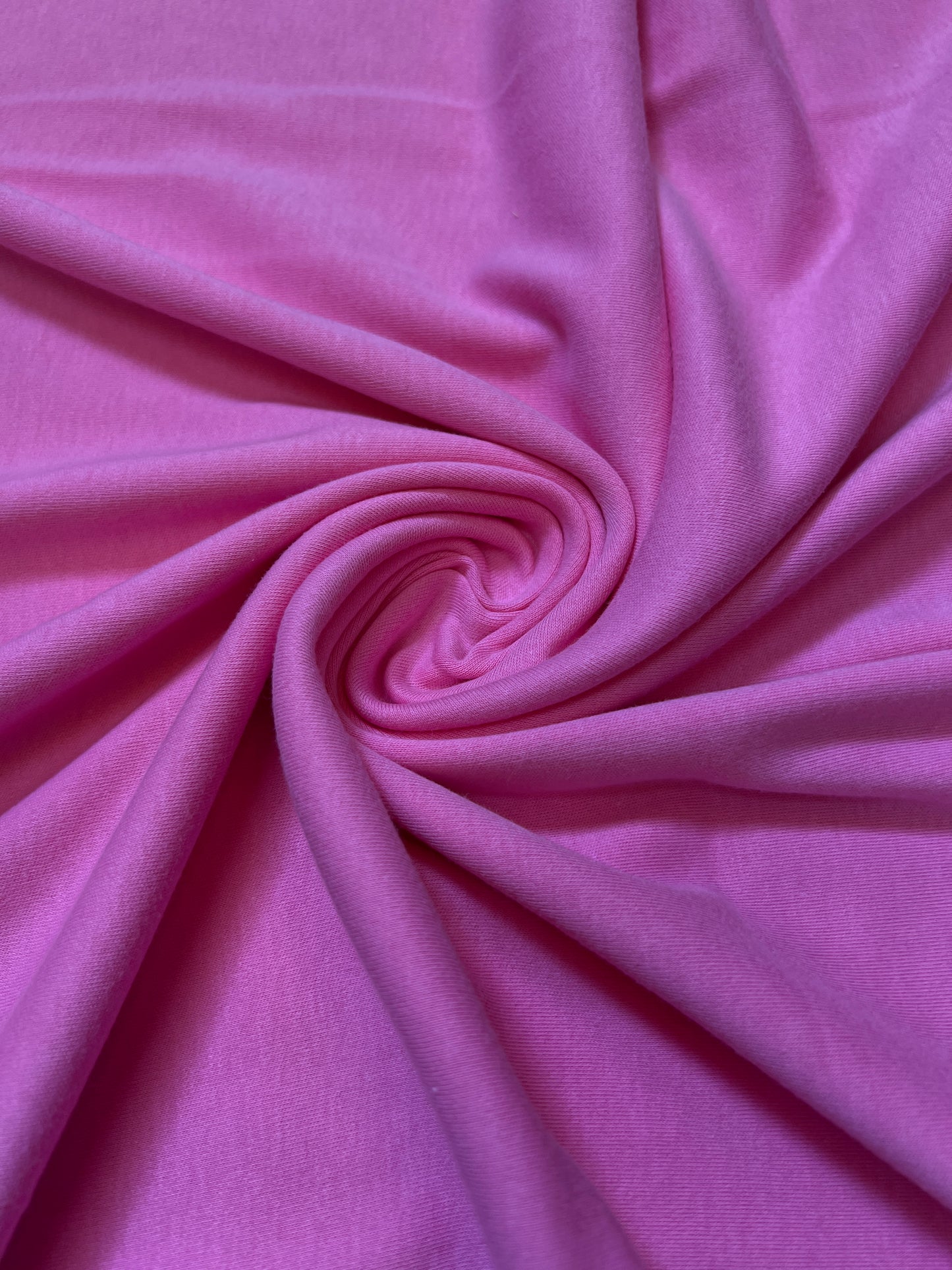 100% Cotton Knit Interlock Fabric - Candy Pink