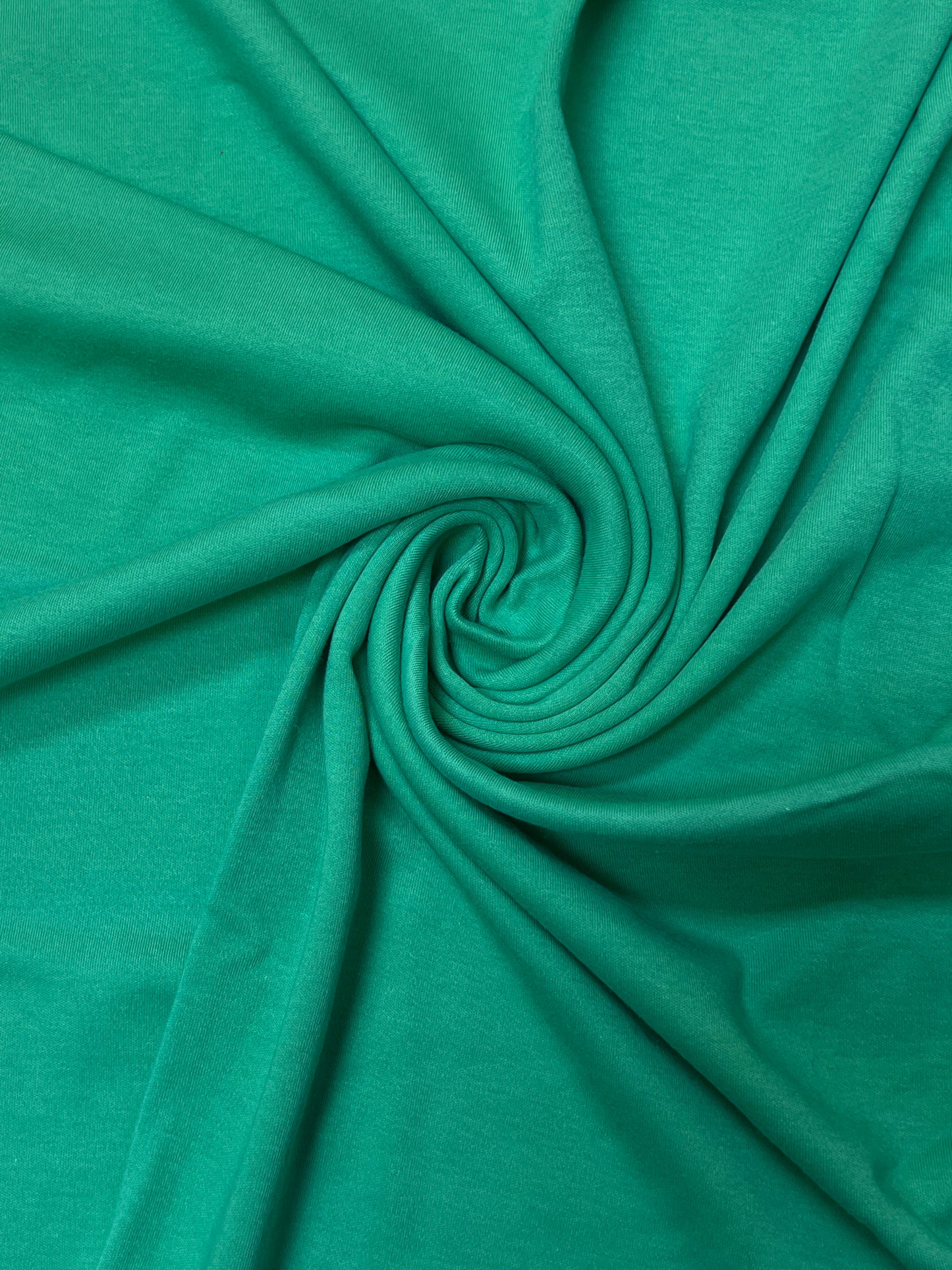 100% Cotton Knit Interlock Fabric - Emerald