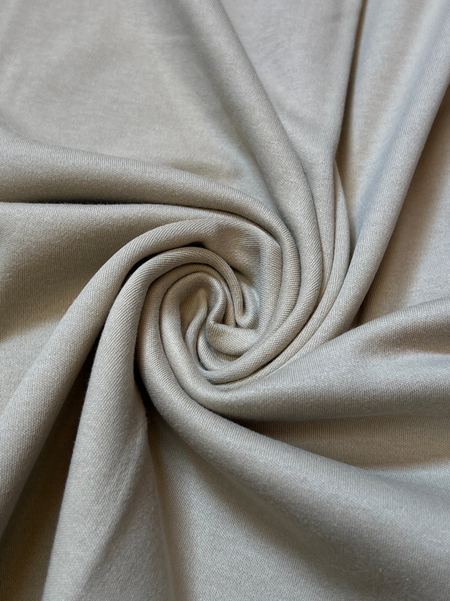 100% Cotton Knit Interlock Fabric - Khaki