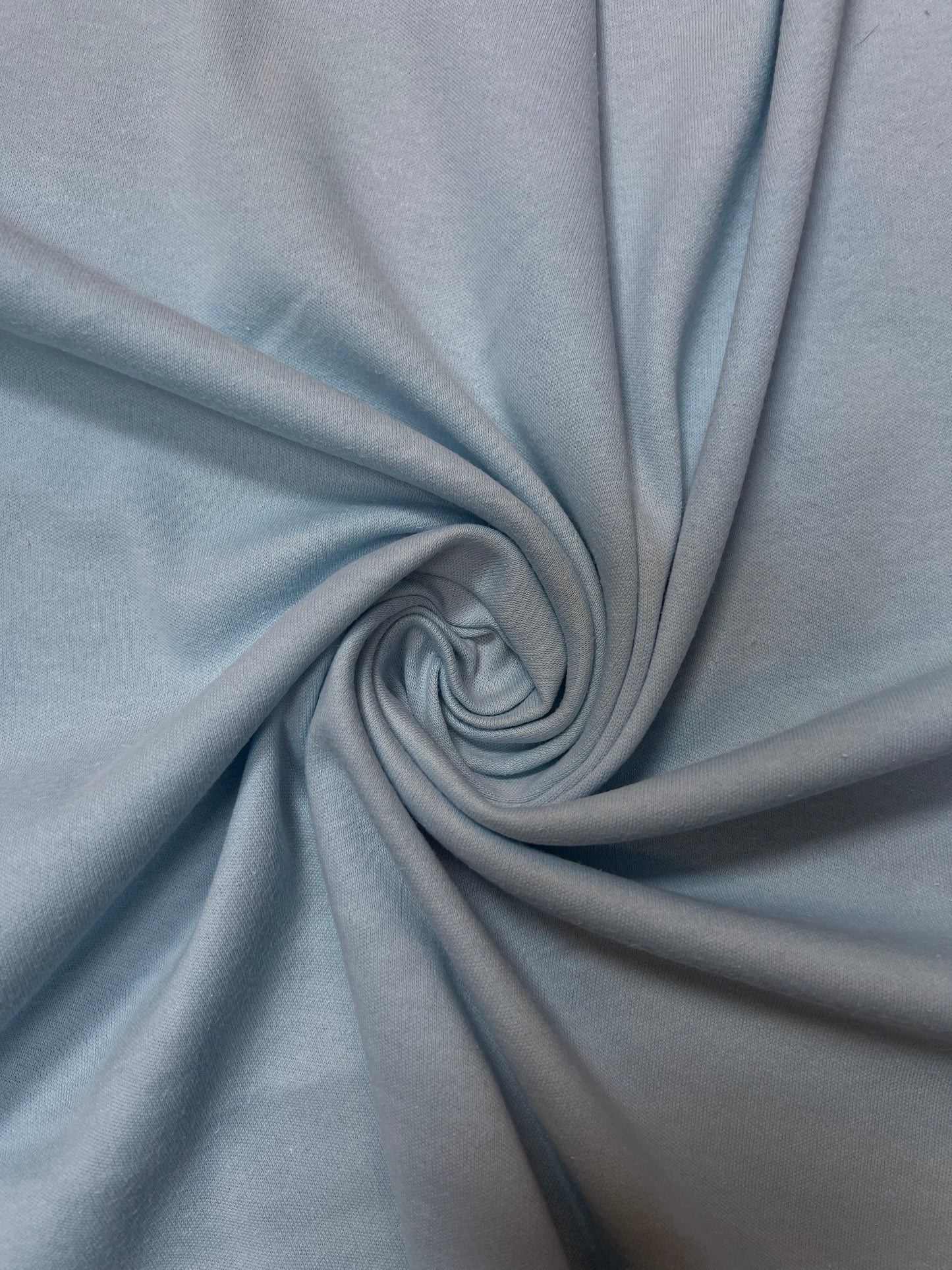 100% Cotton Knit Interlock Fabric - Sky Blue