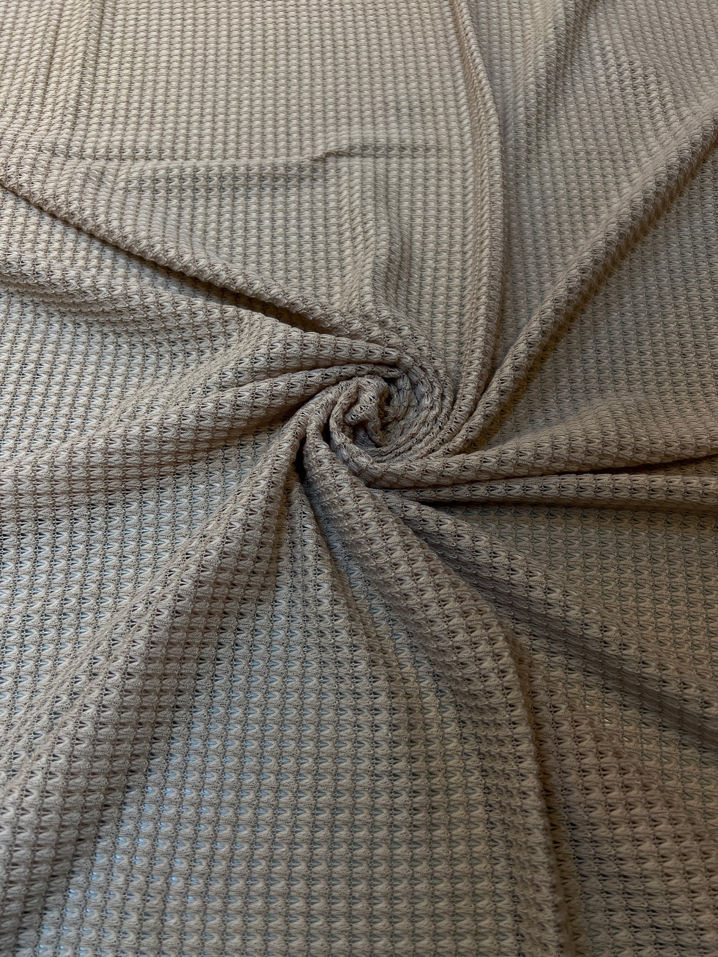 Crochet Knit Fabric - Stone