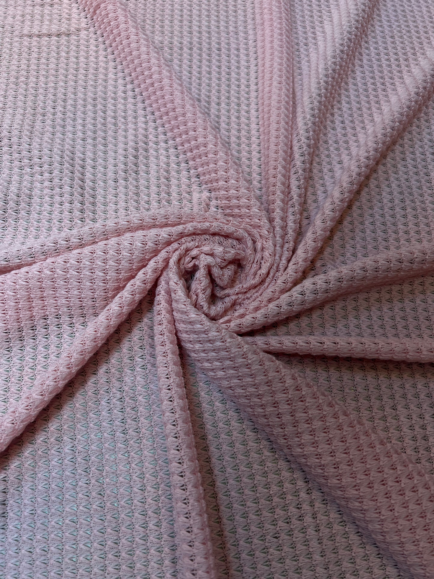 Crochet Knit Fabric - Salmon