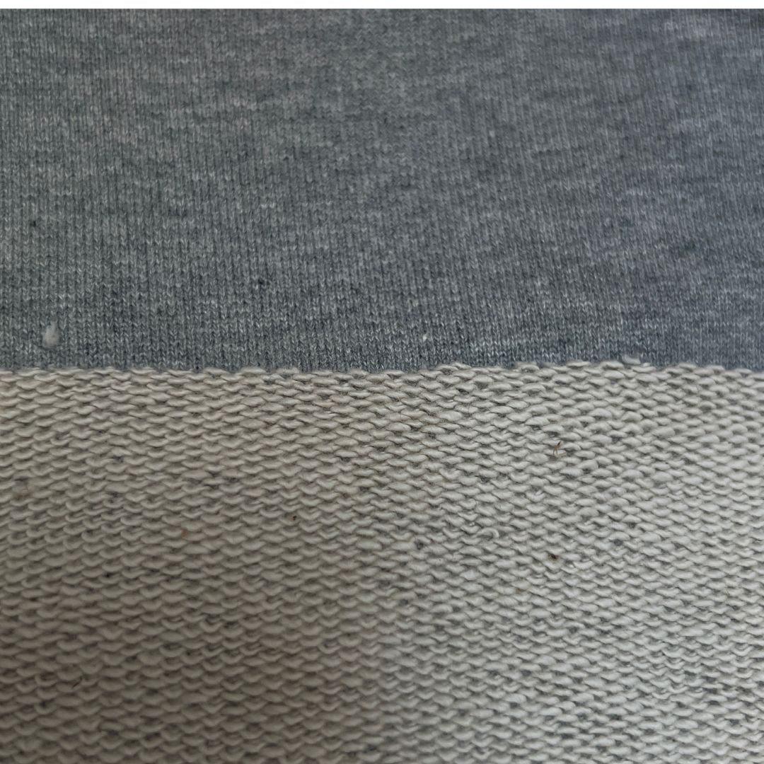 Heavy Cotton French Terry Fabric - 480 GSM Grey Marl
