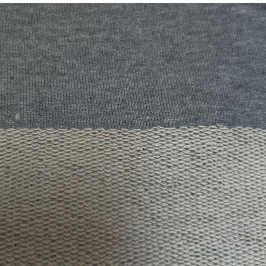 Heavy Cotton French Terry Fabric - 480 GSM Grey Marl