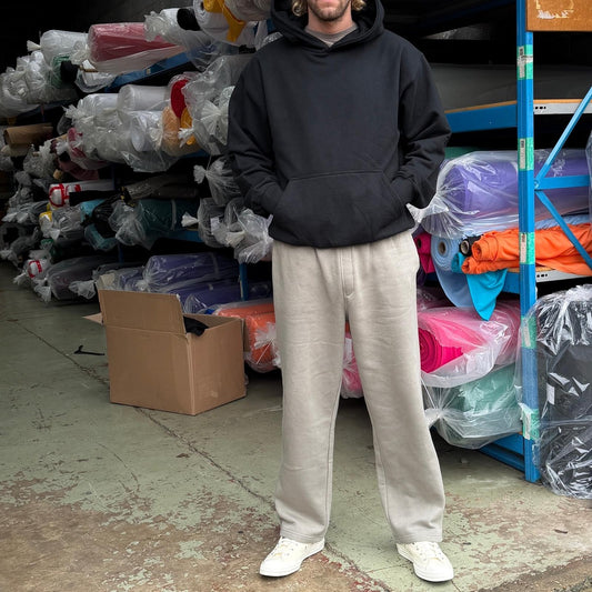 man wearing an oversized heavy hoodie