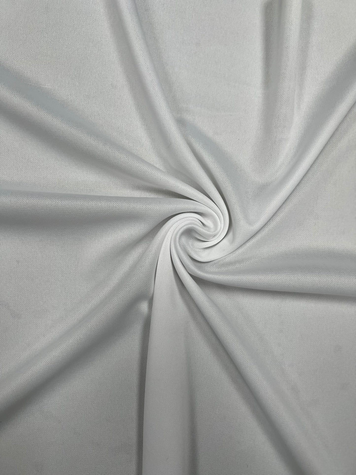 Lightweight Recycled Polyester Jersey Fabric - White
