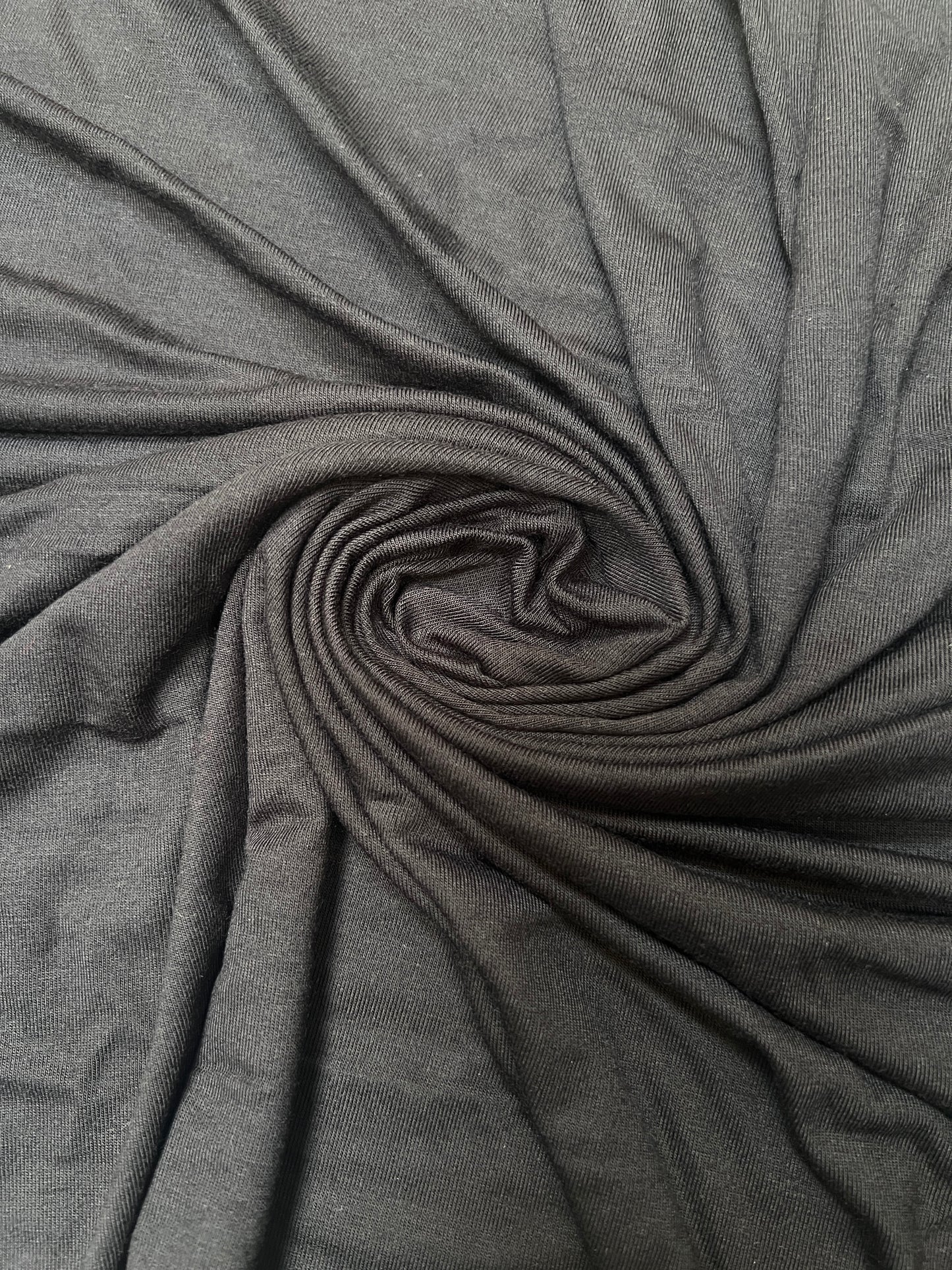 Viscose Elastane Jersey Stretch Fabric - Black