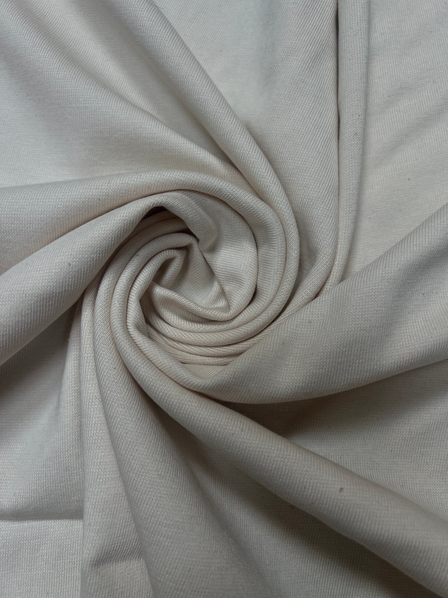 Cotton Elastane 1 x 1 Knit Ribbing - Ecru