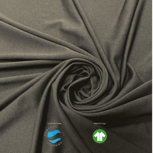 100% Organic Cotton Heavy Jersey Fabric - 300 GSM Black