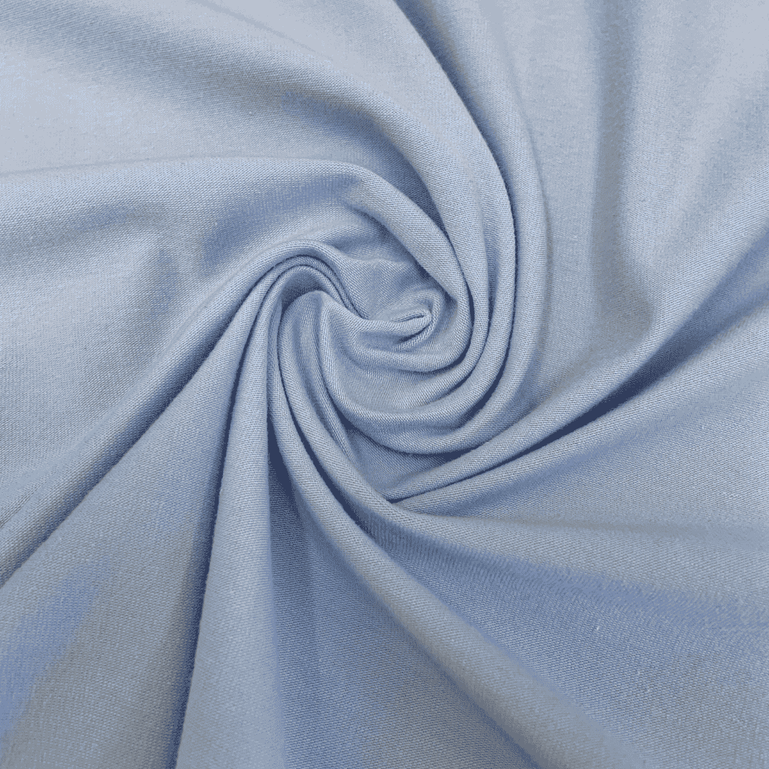 Cotton Elastane Soft Stretch Single Jersey Fabric - Sky Blue
