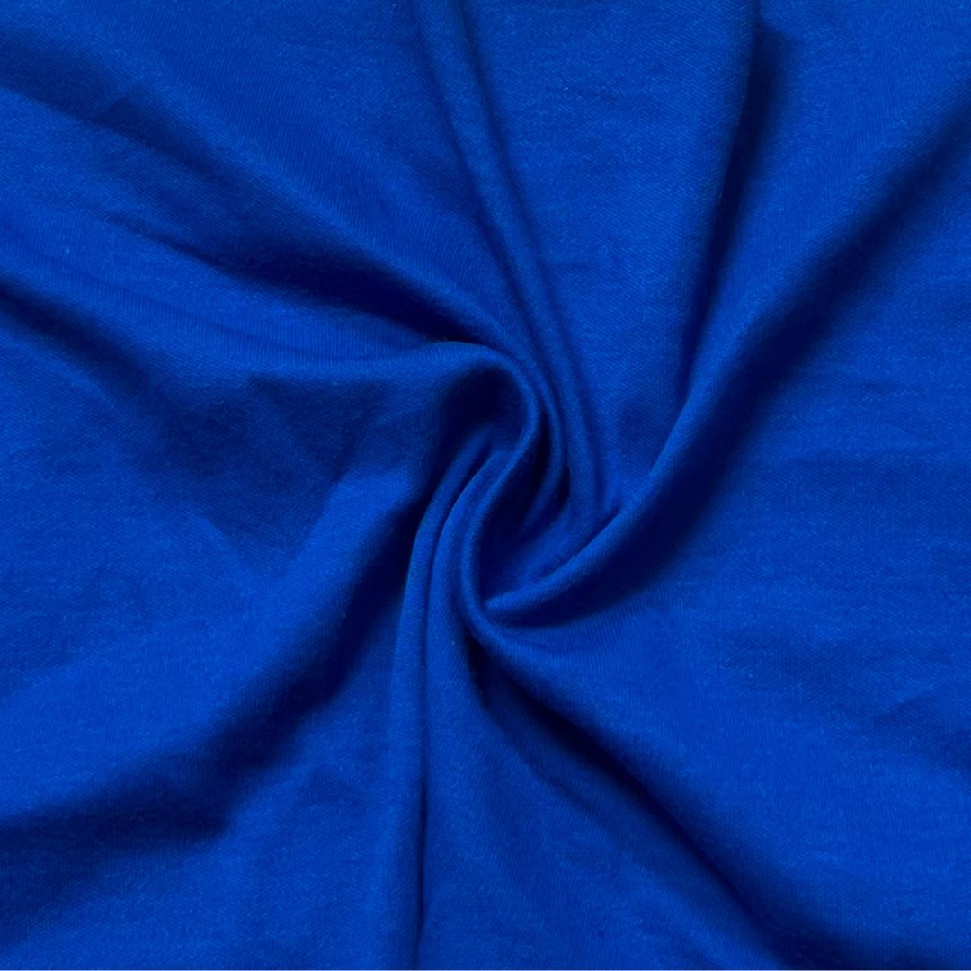 100% Cotton Knit Interlock Fabric - Royal