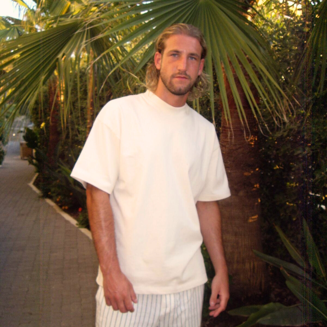 Heavy Oversized Blank T-Shirt - Ecru