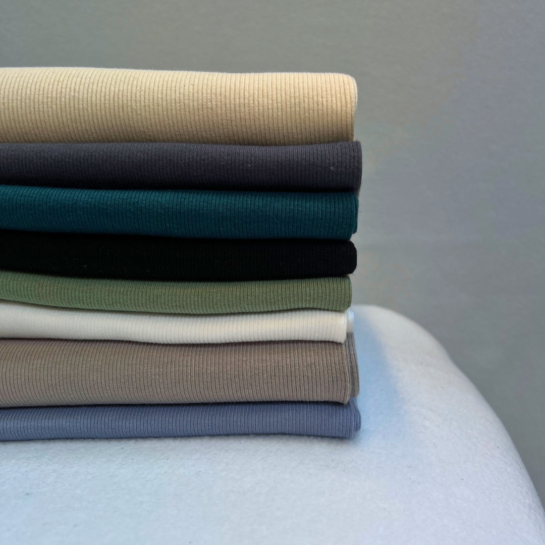 Cotton Ribbed Knit Fabric 2 x 1