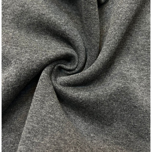 Cotton Poly Sweatshirting Recycled Fabric - Smoke Grey