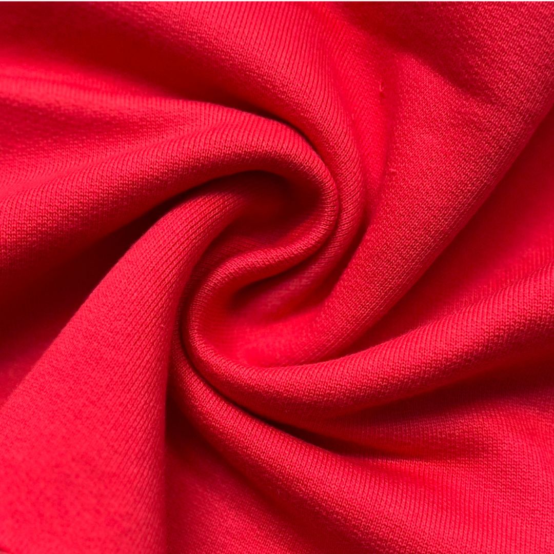 Cotton French Terry Loopback Fabric Red