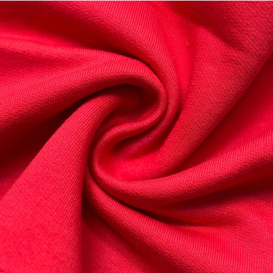 Cotton French Terry Loopback Fabric Red