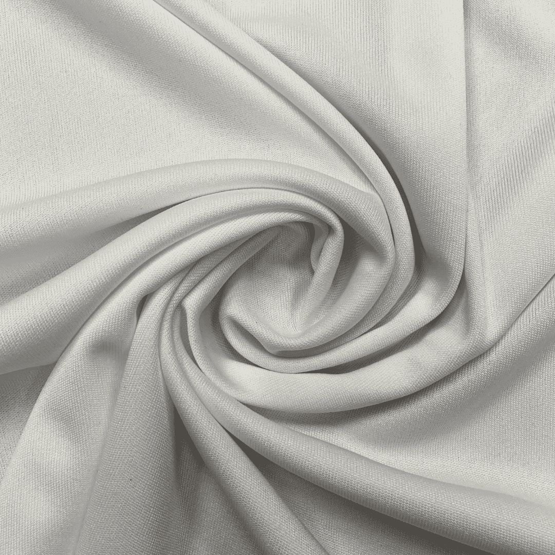 Heavy Polyester Interlock Fabric - White