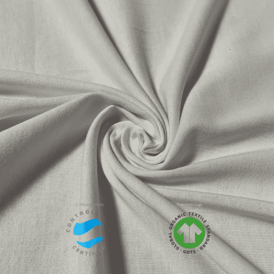 Organic Cotton Jersey Fabric 250 GSM - White