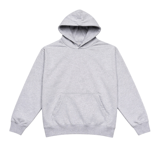 Grey marl 500 GSM heavyweight wholesale hoodie with no minimum order quantity, UK warehouse stock