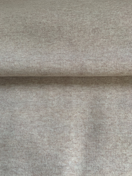 Cotton Poly Sweatshirting Recycled Fabric - Oatmeal