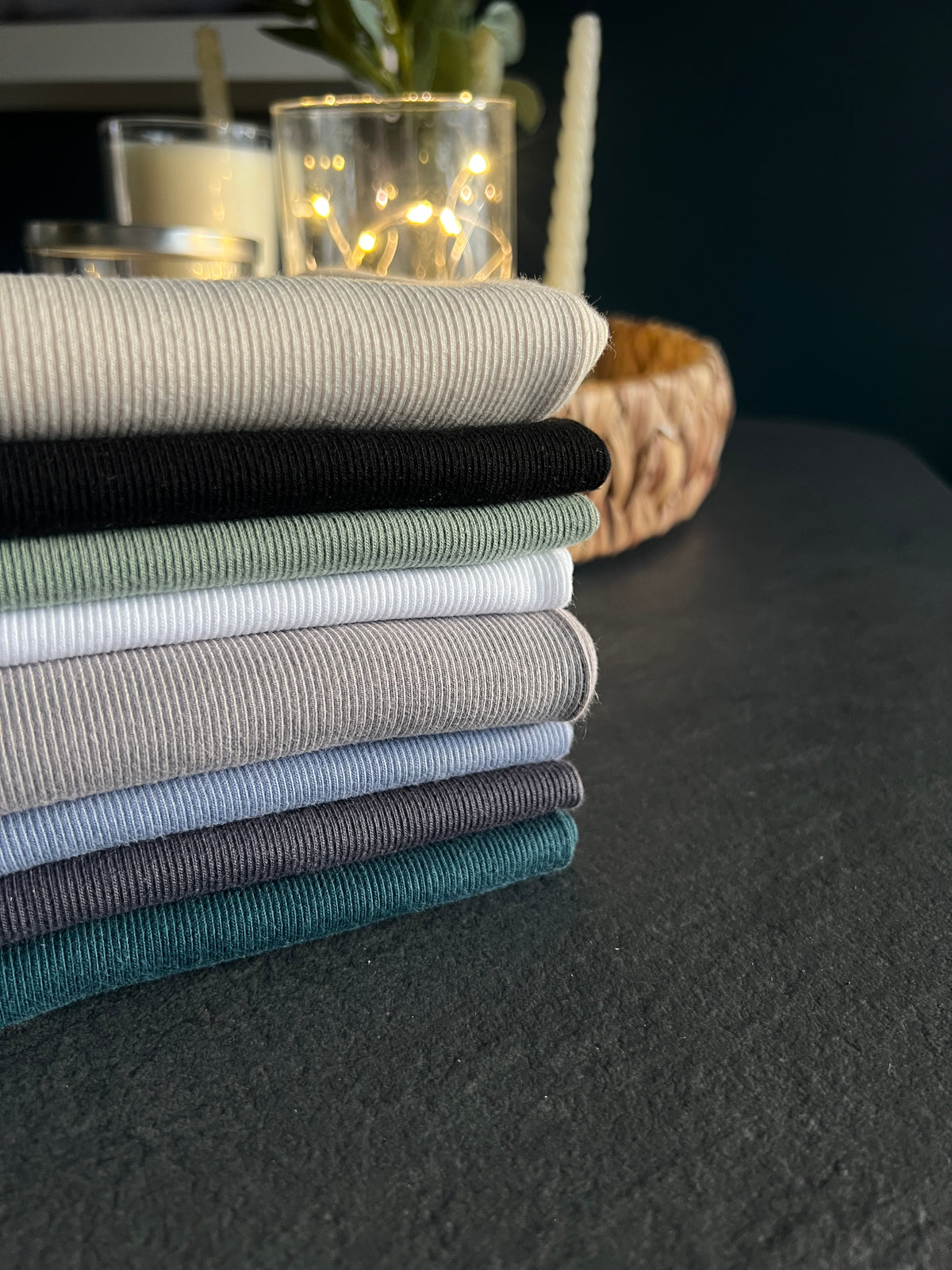 Berry Ribbed Fabric Fabric - Cotton Rib Knit Jersey Ribbed 2 x 1 7 Colours- Q 9385 | Vend ...