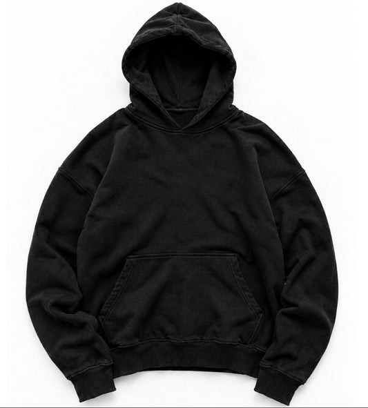 Heavyweight 500 GSM Hoodie - Black