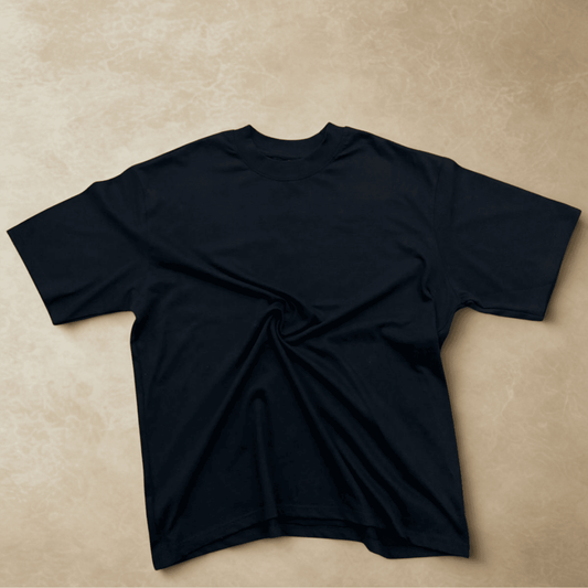 Heavy Oversized Blank T-Shirt - Black