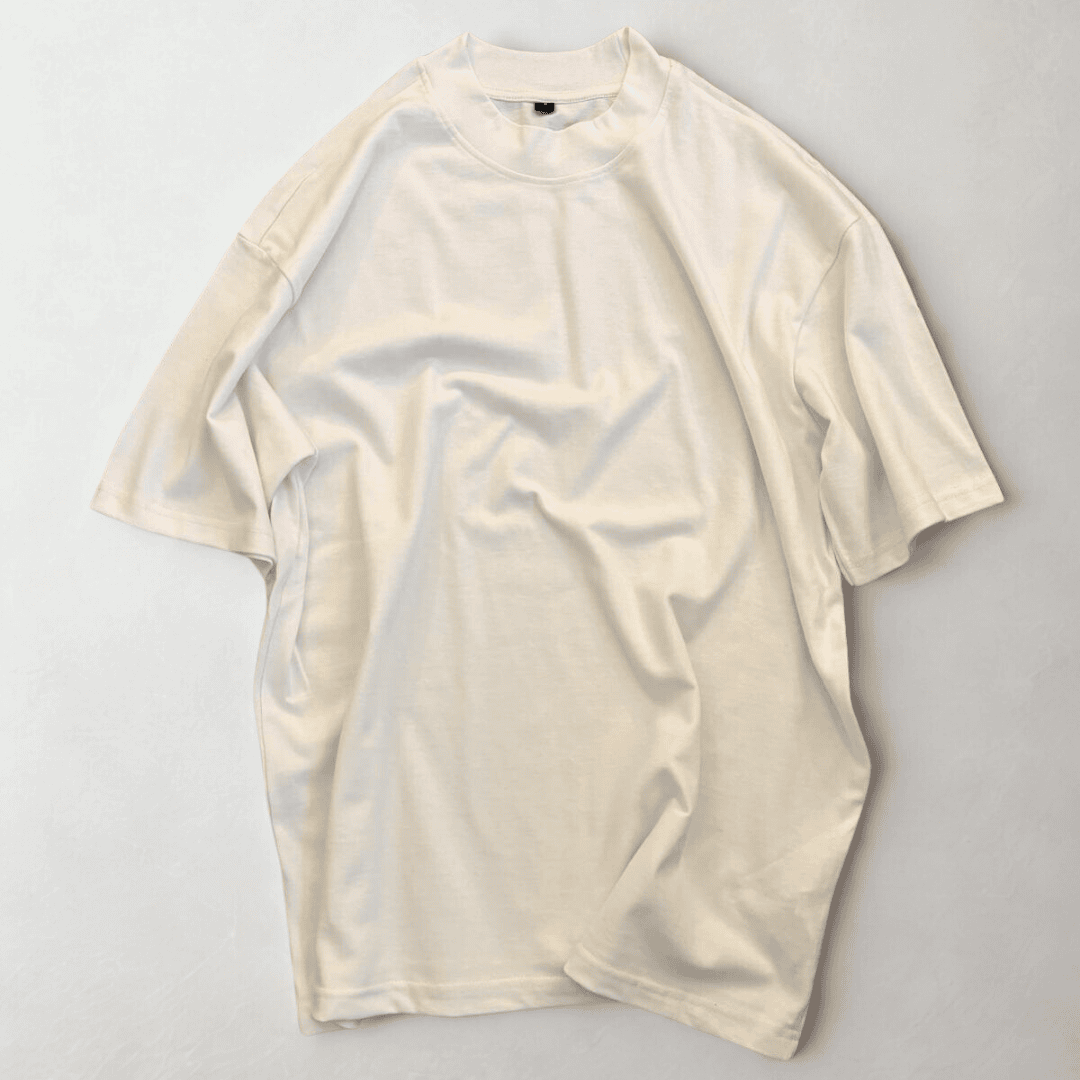 Heavy Oversized Blank T-Shirt - Ecru