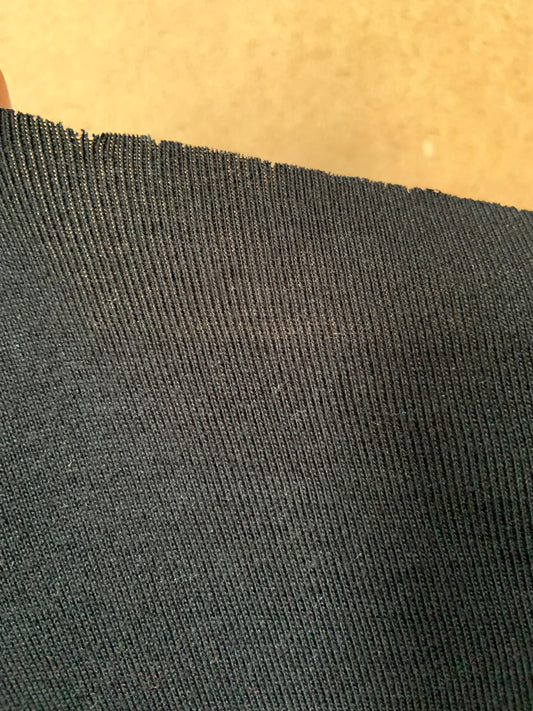 Fabric - 9280 - 1 x 1 cotton fine rib - Black