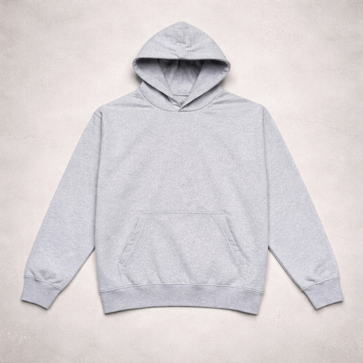 Grey hoodie on a light grey background