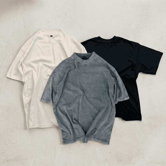 Heavy Oversized Blank T-Shirt - 3 Pack