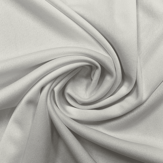 Heavy Polyester Interlock Fabric - White