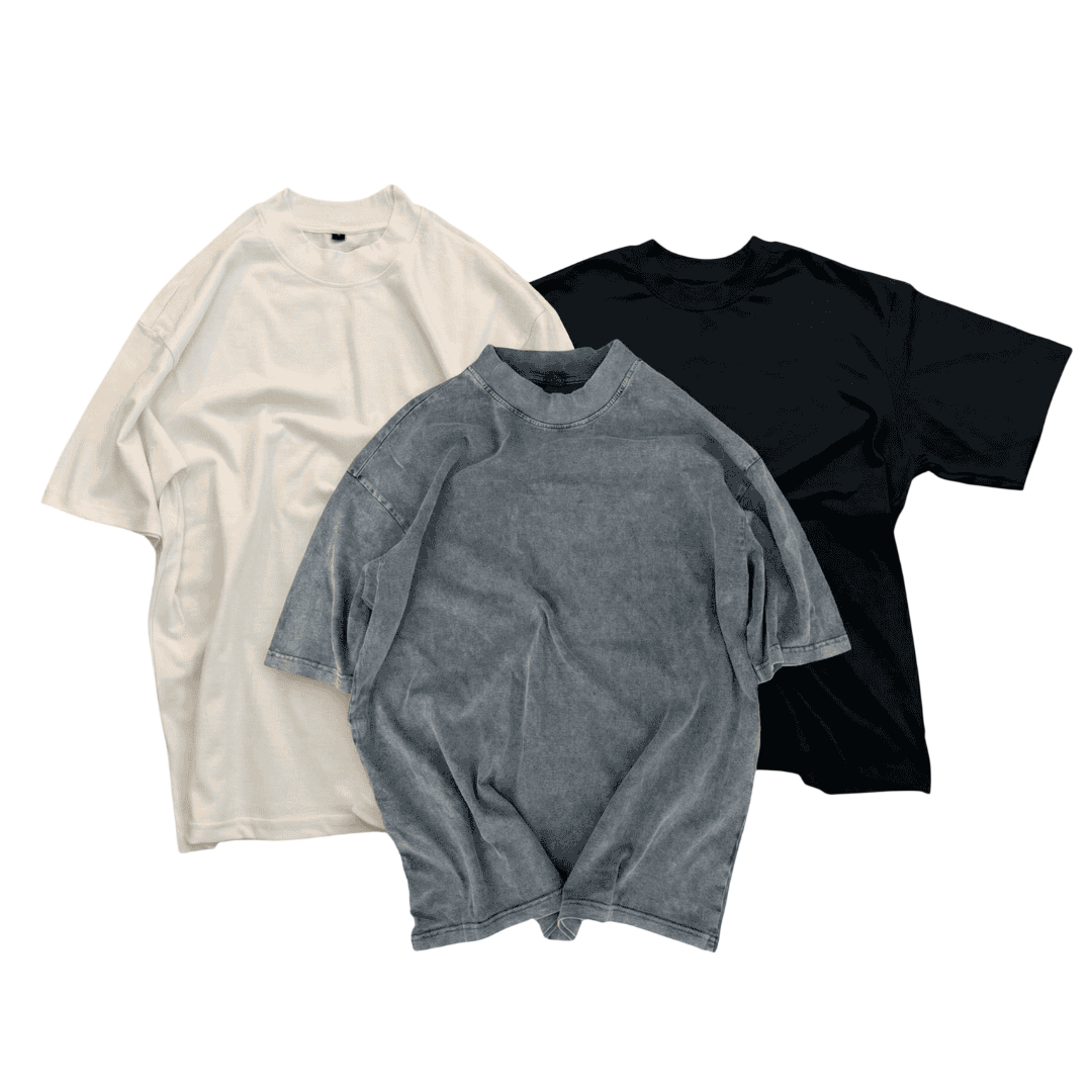 Heavy Oversized Blank T-Shirt - 3 Pack