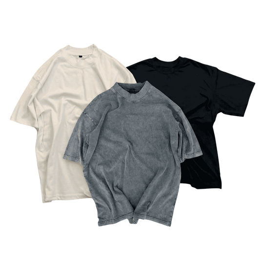Heavy Oversized Blank T-Shirt - 3 Pack