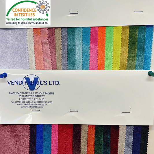 Plain Velour Velvet Fabric - 35 Colours